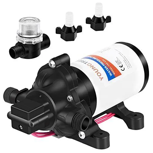 RV Water Pump 12V DC 3.5 GPM 45psi Fresh Water Diaphragm Pump