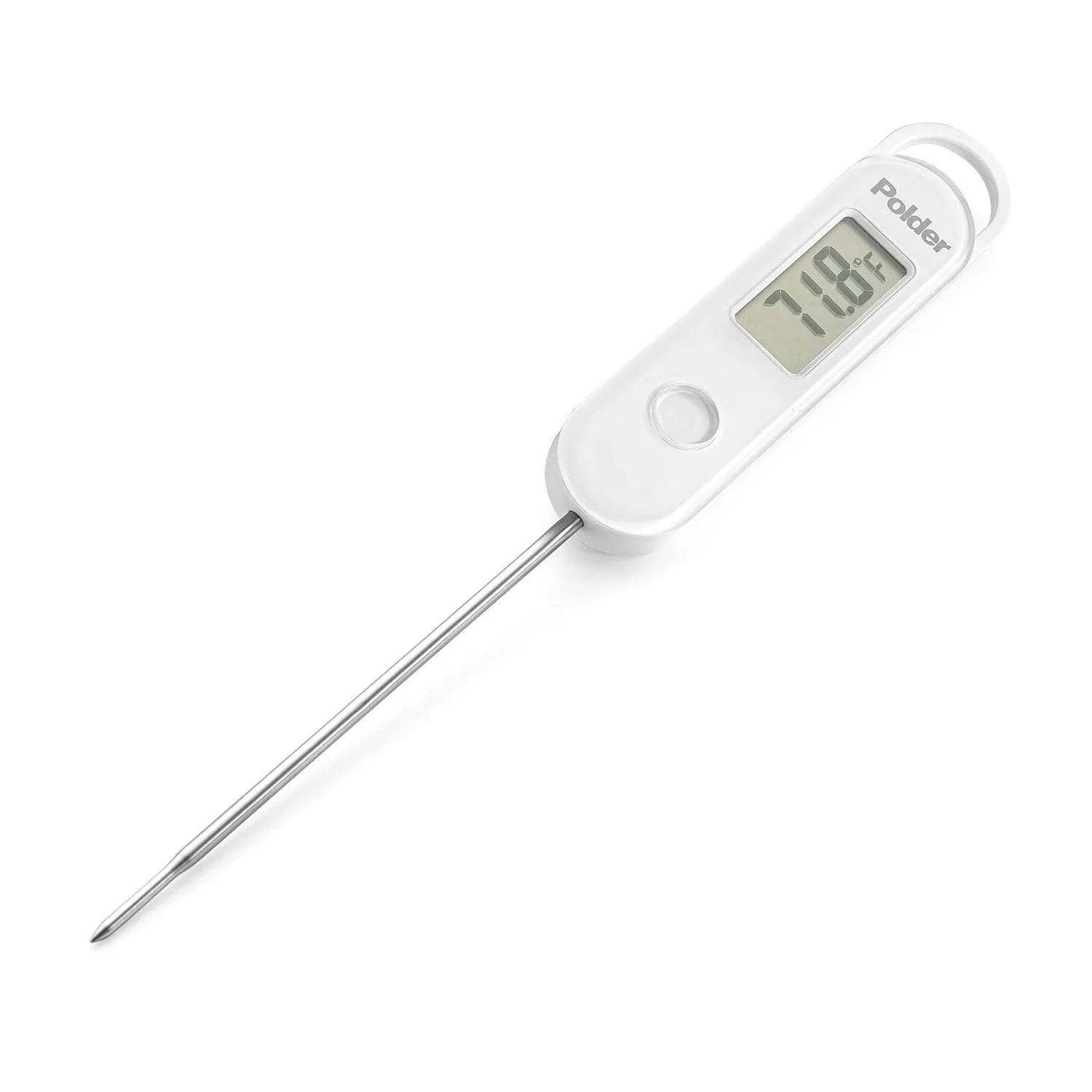 Polder Stable Read Digital Instant Read Thermometer, White