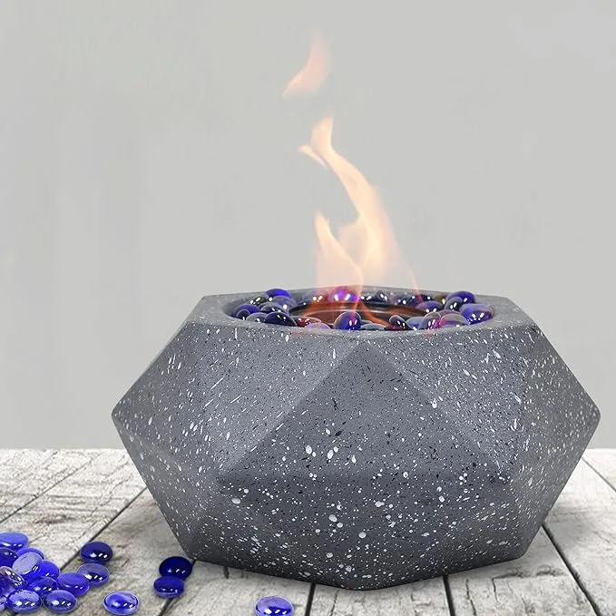 Tabletop Fire Pit, Alcohol Fireplace for Indoor Outdoor, Fire Bowl Clean Burning Bio Ethanol Ventless Fireplace