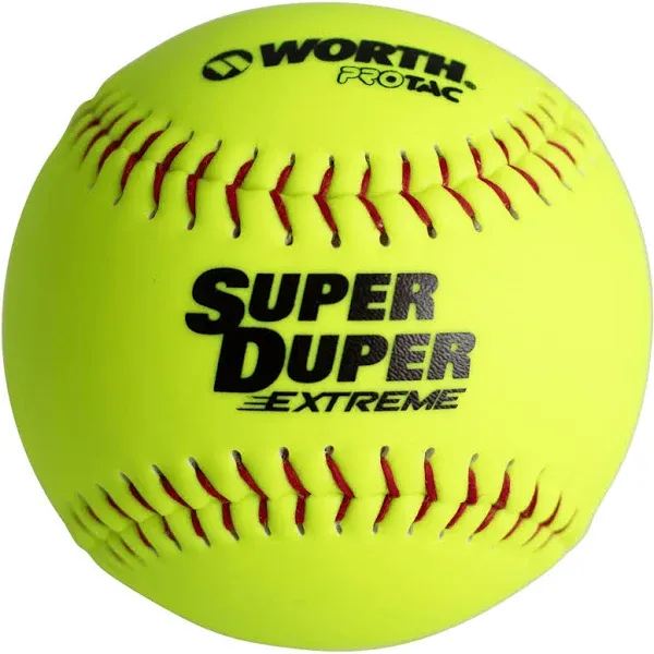 Worth | PRO TAC Super Duper Extreme Multi-Layer Slowpitch Softball | Multiple Styles | 12 Count