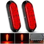 Nilight 6" Oval Red LED Trailer Tail Light