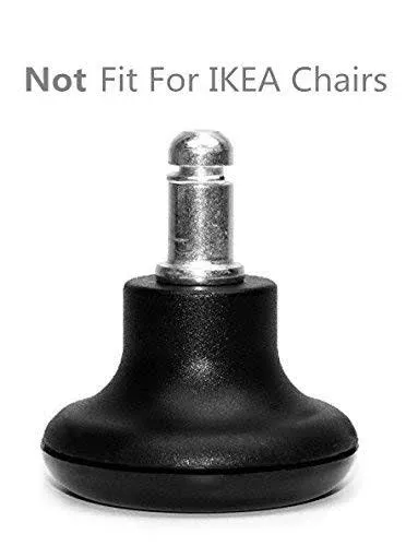 Bell Glides Replacement Office Chair or Stool Swivel Caster Wheels to Fixed Stationary Castors