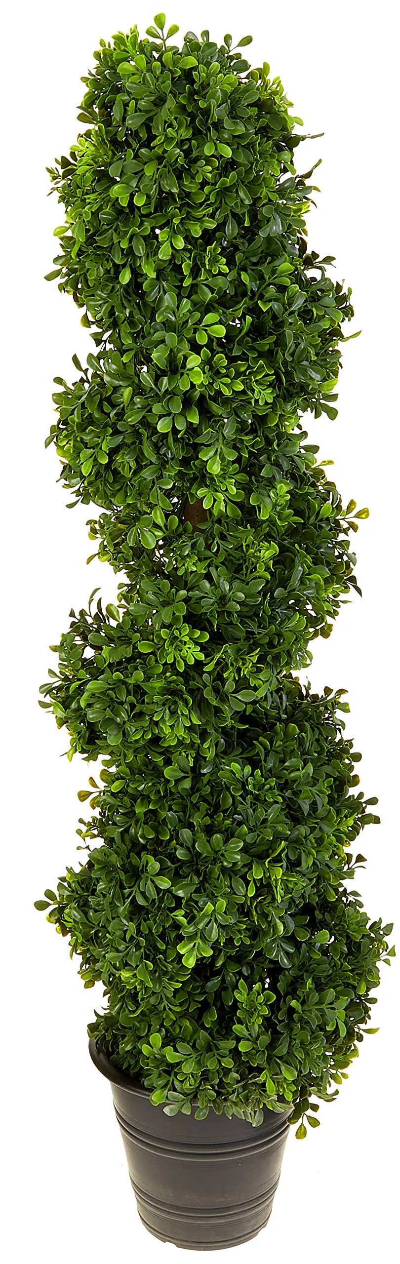 Nearly Natural Boxwood Spiral Topiary with Planter (Indoor/Outdoor)