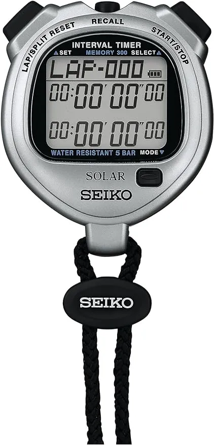 SEIKO SVAJ101 Solar Charging Stopwatch PROSPEX Interval Timer SIL FastShip Japan