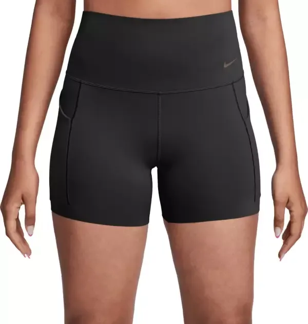 Nike Women's Universa High-Waisted 5" Biker Shorts, XL, Black