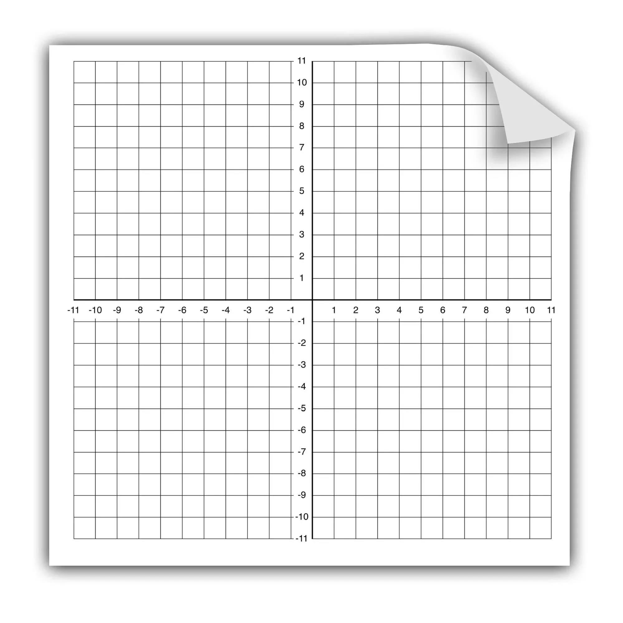 Static Cling Graph - 1" with Numbered Axis