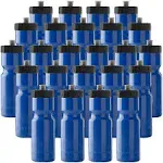 50 Strong Sports Squeeze Water Bottle Team Pack - Includes 6 Bottles - 22 oz. BPA Free