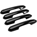 Exterior Door Handle Cover Compatible for 2019-2021 2022 2023 2024 Toyota Rav4 Accessories for Highlander 2023 2022 2021 2020 Handle Protectors with 4 Holes fo Auto Sensors (Glossy Black)