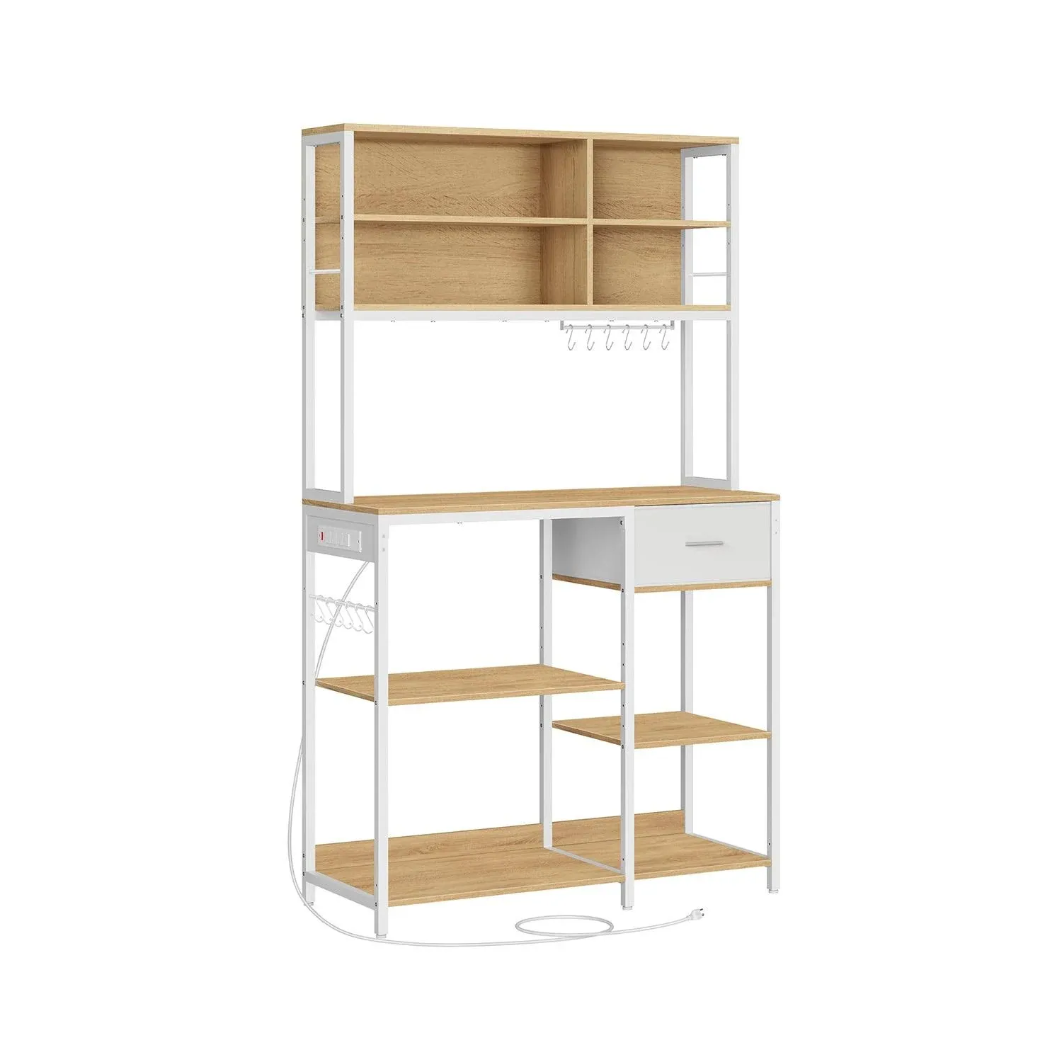 VASAGLE Bakers Rack with Charging Station