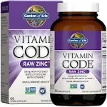 Garden of Life Vitamin Code Raw Zinc, Capsules - 60 count