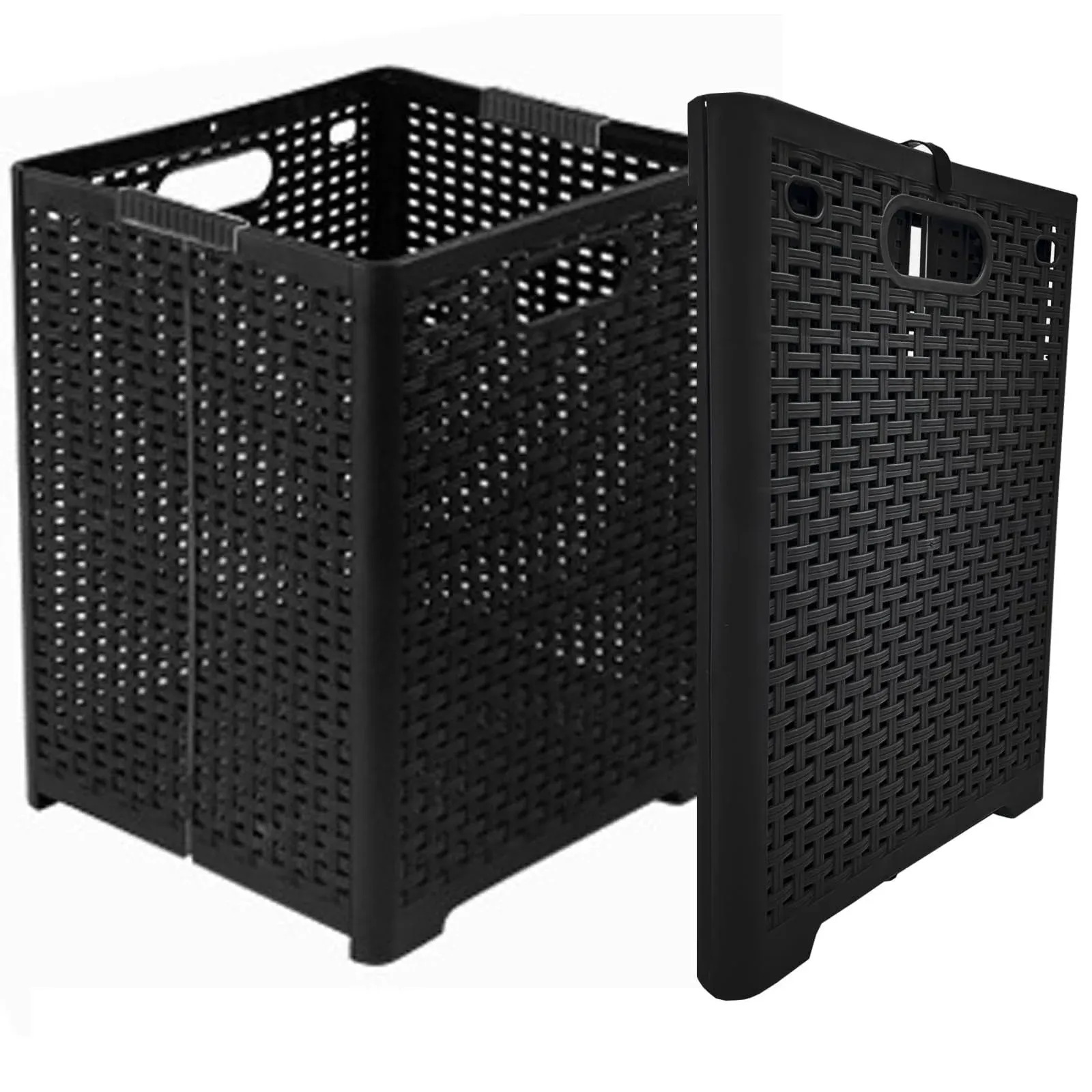 Collapsible Laundry Baskets PlasticDirty Clothes HamperLaundry Room Organizat...