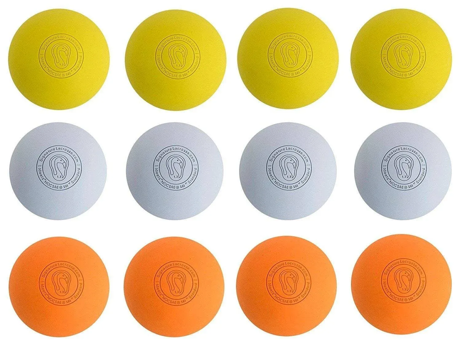 Signature Lacrosse Ball Set Massage Balls Myofascial Release Tools Back Roller Muscle Knot Remover Firm Rubber Scientific