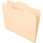 Pendaflex Essentials File Folder, 1/3-Cut Tab, Center Position, Letter Size, Manila, 100/Box (PFX 752 1/3-2) | Staples