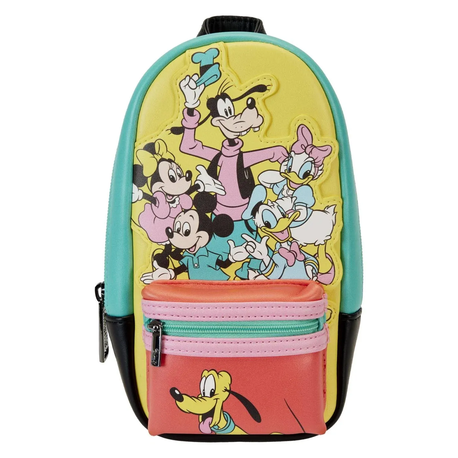 NEW Loungefly Mickey &amp; Friends Classic Stationery Mini Backpack Pencil Case