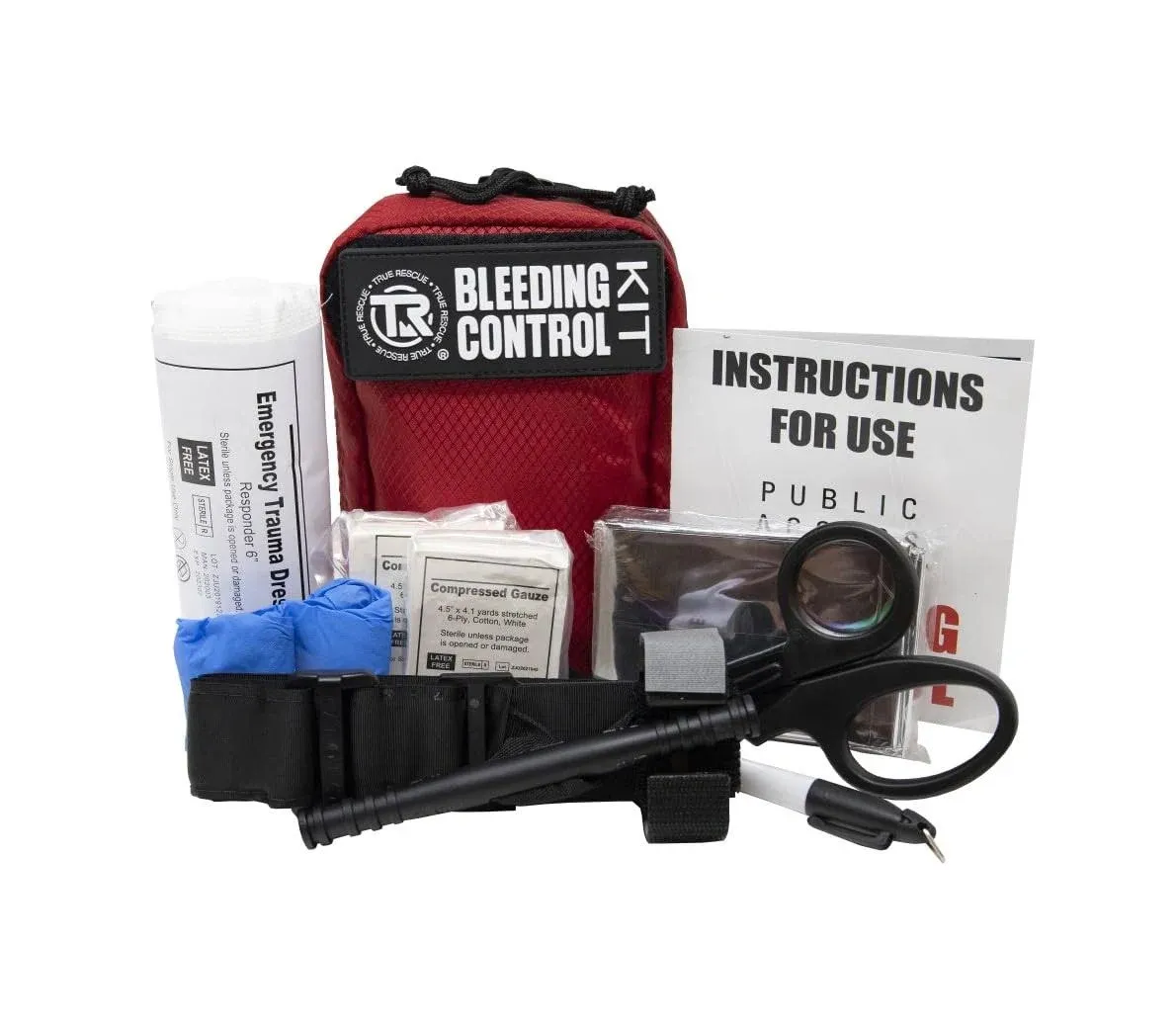 Bleeding Control Kit, Individual with Tourniquet (C-A-T, Standard), Quality Trauma Kits for Stopping Bleeding