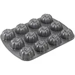 Nordic Ware Brownie Bundt Pan, 3.75 Cup Capacity, Graphite