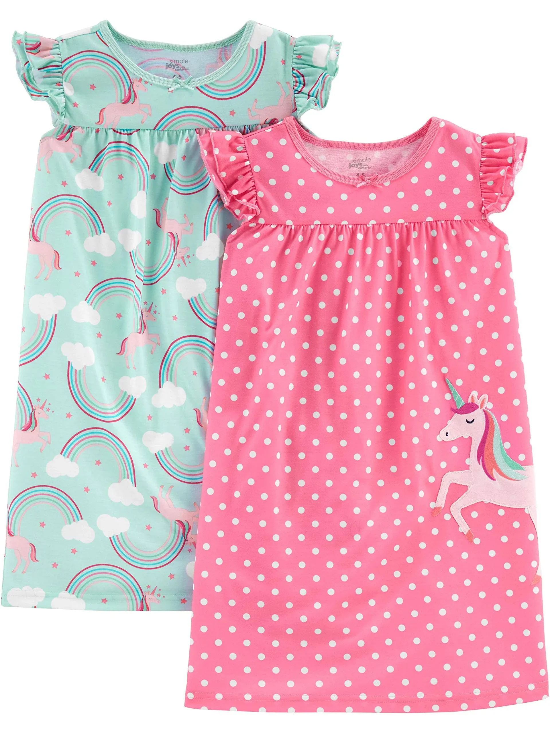 Simple Joys by Carter's Girls' 2-Pack Nightgowns