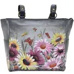 Anna by Anuschka Women's Hand Painted Genuine Leather Large Shoulder Tote