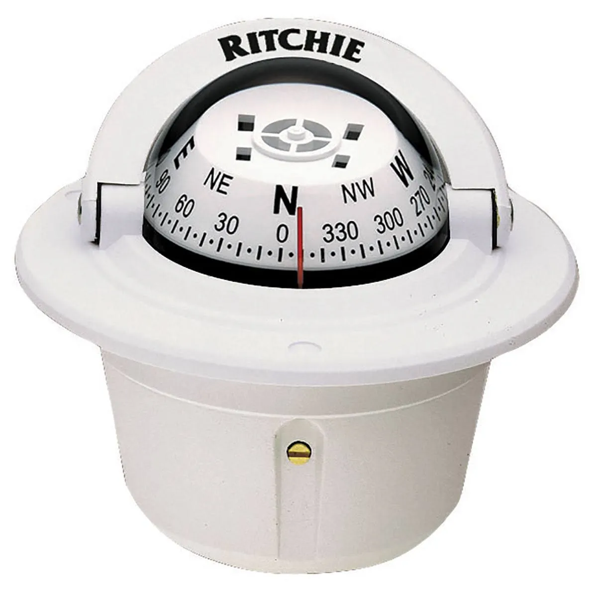 Ritchie Explorer Flush Mount Compass, White (F-50W)