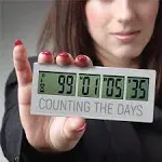 Counting the Days Countdown Clock - Up to 999 Days LCD Digital Timer - Easy to Set & Read Reusable Count Down Timer for Retirement, Wedding, Christmas, Holiday,Baby Due Date,Birthday & More