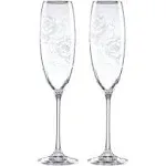 Silver Peony Toasting Flute - Lenox