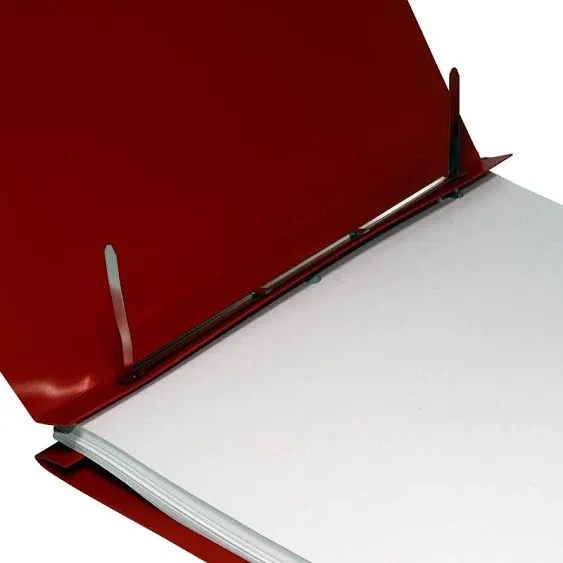 11x17 Report Cover Pressboard Binder Poly Panels Includes Fold-Over Metal Fasteners Red Package of 6