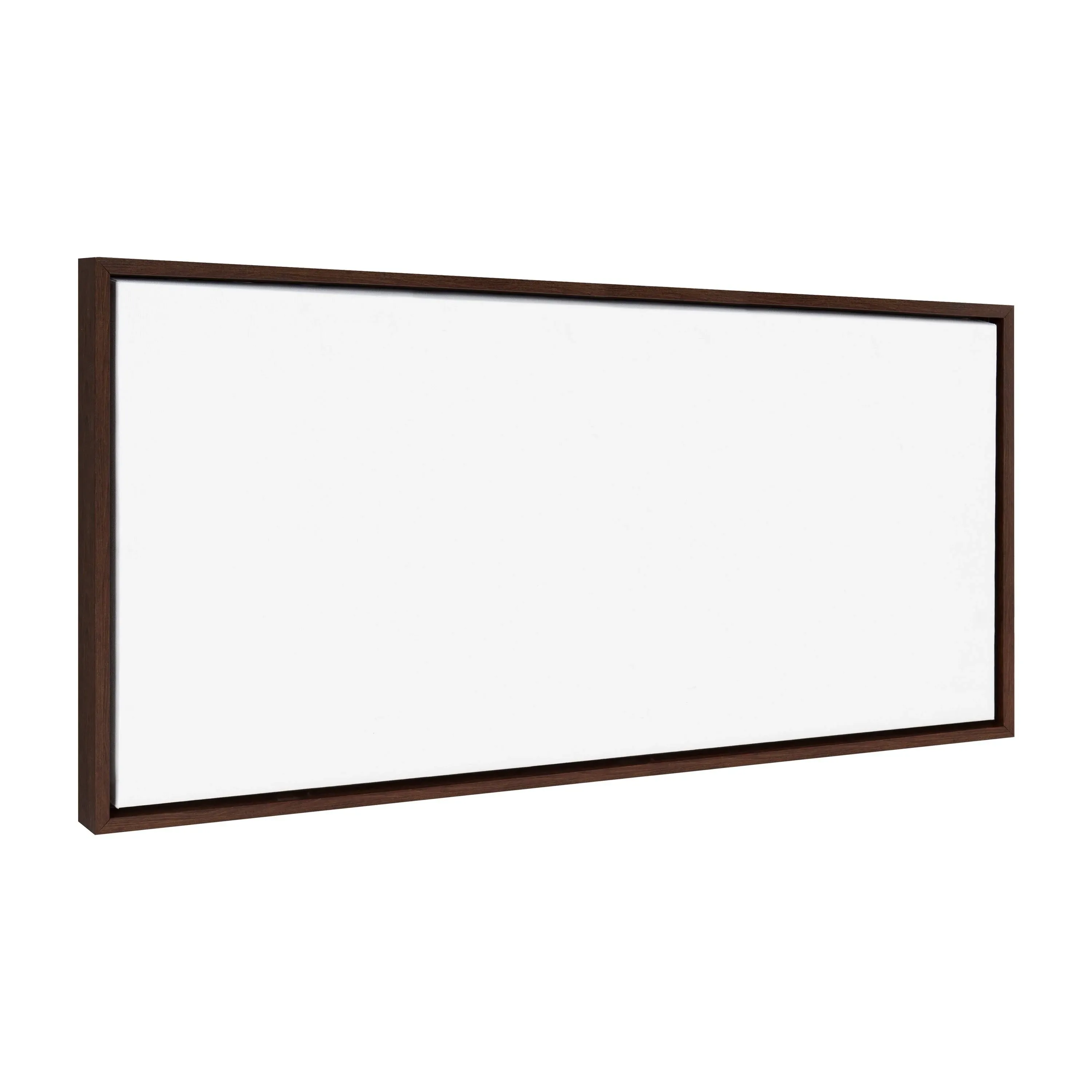 Kate and Laurel Sylvie Blank Framed Canvas Wall Art, 18x40 Brown, Modern Empty ...