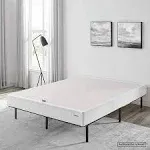 Amazon Basics Smart Box Spring Bed Base, 9 Inch Mattress Foundation, Strong Metal Frame, Quick Tool-Free Easy Assembly, Queen, White