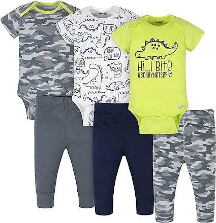 Onesies Brand Unisex Baby 3 Outfit Bundle Mix Match Newborn to 12m Pants Set