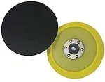 Lake Country Dual-Action 6” Backing Plate - Flexible Polishing Pad Plate w/Smooth Finish - Hook and Loop Pad Fastener - Black & Yellow Polisher