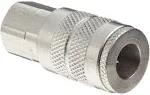 Dixon DC20S Stainless Steel 303 Air Chief Industrial Interchange Quick-Connect Hose Fitting, 1/4" Coupling x 1/4" NPT Female