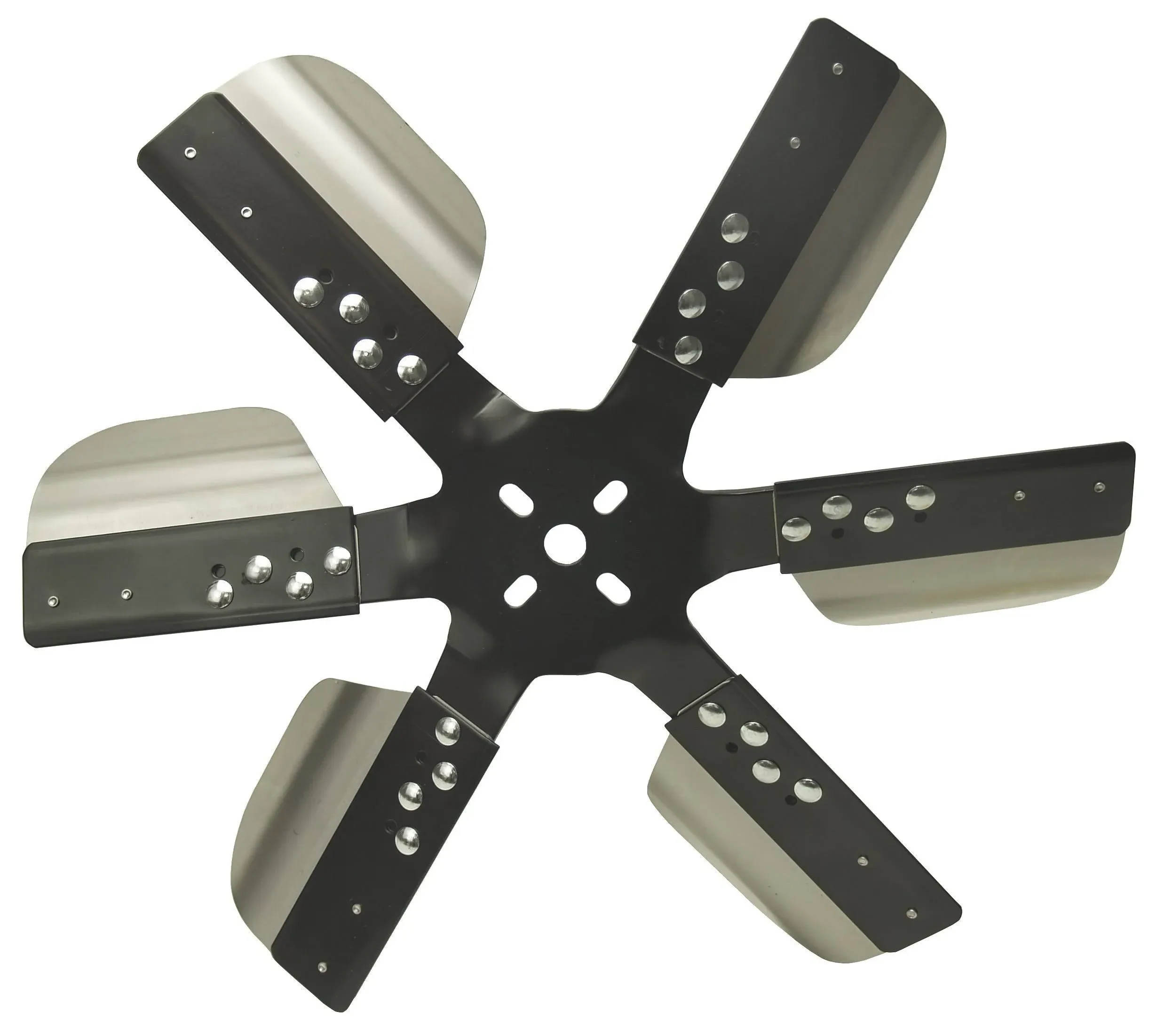 Derale 17617 Heavy Duty Fan Blade Series 1000 17" Stainless Steel Flex Fan Reverse Rotation , Black