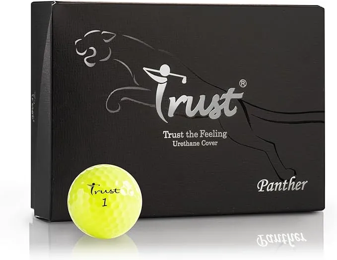 Trust Panther,Extra Thin Urethane Cover with Max COR Big Core,Soft & Elasticity Feel, Green Side Control with Distance