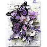 Diamond Painting Kits for Adults,DIY 5D Round Full Drill Butterfly Diamond Ar...