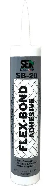 SEK Surebond SB-20 Flexbond T Silyl-terminated Polyether (Hybrid) Elastomer, 1/8", Gray