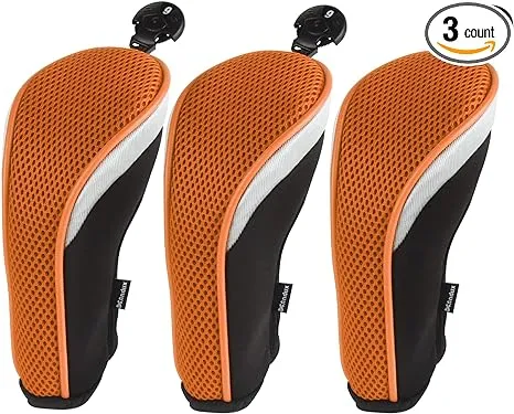 Andux Golf Hybrid Club Head Covers with Dial No. Tag Pack of 3 (All The Same Size)