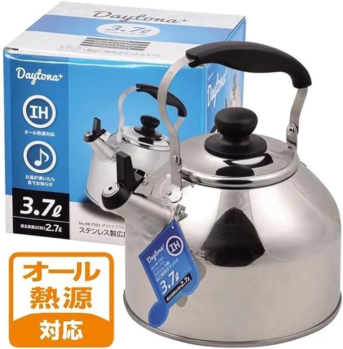 Stainless Steel Water Tea Kettle IH Induction Heat Stove 3.7 Liter / 5.0 Liter