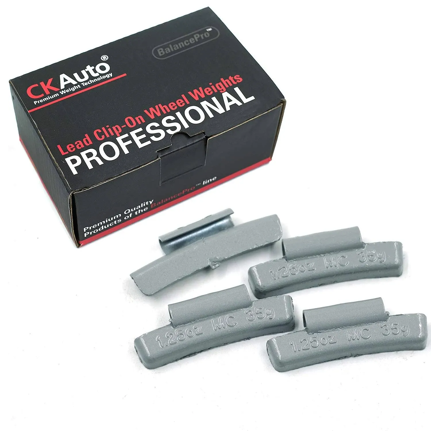 CKAuto MC-Series Coated 125oz Lead Clip on Wheel Weights, 25PcsBox