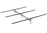 Glideaway FBA_GS-3 XS X Support Bed Frame System GS-3 XS Model 3 Cross Rails and 3 Legs - Strong Center Support Base for Full Queen and King Mattress Box Springs and Bed Foundations