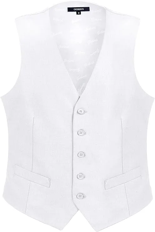 Gioberti Men's Formal Suit Vest Fit for Business or Casual Dress