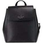 Kate Spade Madison Black Leather Medium Flap Backpack