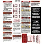 Valley Trail 1 RV Trailer Camper Motor Home Warning Caution Decal Sticker Sheet -938