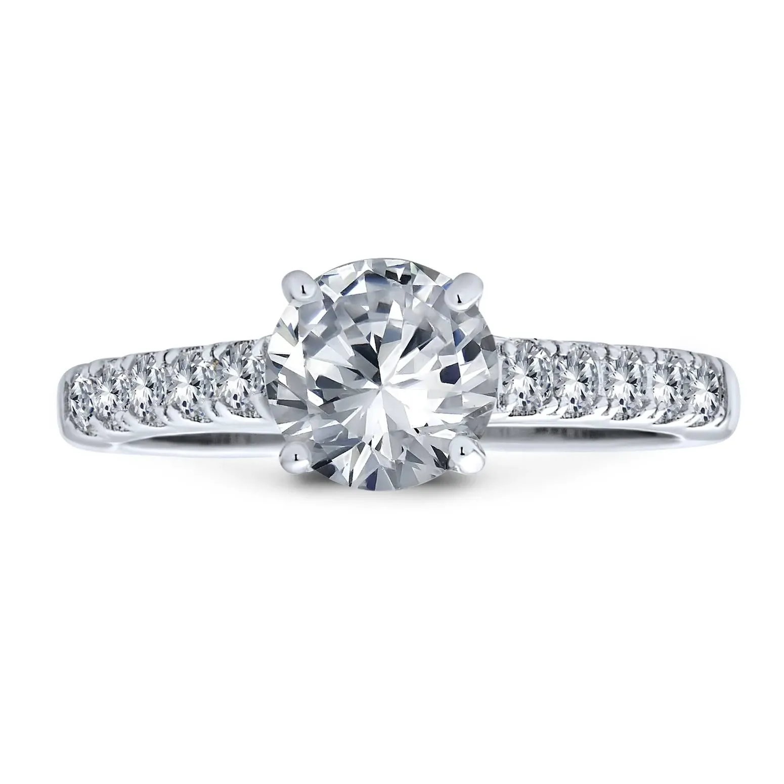 Personalize Timeless Promise 1.75CT AAA CZ Round Brilliant Cut