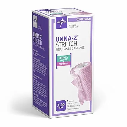 Unna-Z Stretch Zinc Oxide Compression Bandage with Calamine, 3" x 10 yd.