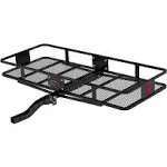 Curt Vehicle Folding Mounting Basket Style Cargo Carrier, Black, 24"