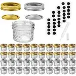 Small Mason Jars with Lids 40 PACK Canning Jars 4 oz Mini mason jars with Lid...