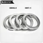 73.1mm OD to 57.1mm ID Hub Centric Rings, Silver Aluminum Hubcentric Rings for 57.1 Vehicle Hubs with 73.1 Wheel Center Bore, Pack of 4