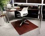 Anji Mountain Bamboo Roll-Up Chairmat, 72" x 48", No Lip - Dark Cherry