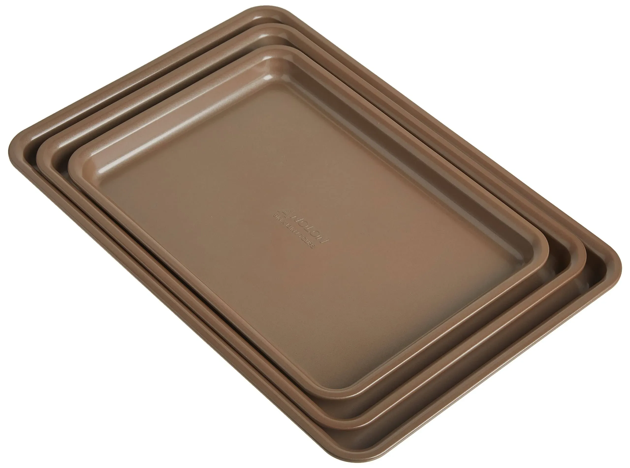 Anolon Bronze Nonstick Bakeware 3 Piece Cookie Pan Set