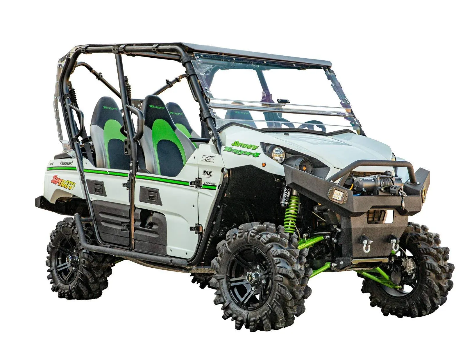 SuperATV 2" Lift Kit for 2012+ Kawasaki Teryx 4 | 2014+ Kawasaki Teryx 800 | Run up to 28" Tires | Bolt-On Design | Maintains Steering Radius and Suspension Travel